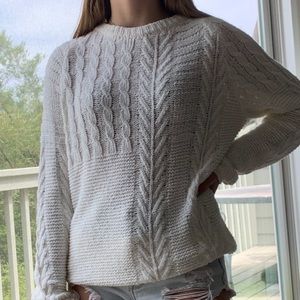 Zara white knit sweater